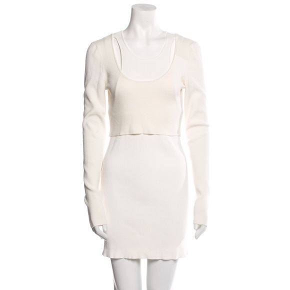 Mija Ribbed Mini Dress by GAUGE81 white size small long sleeve - Picture 10 of 16